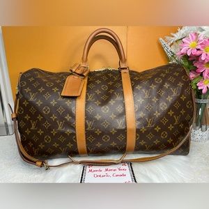 🌸KEEPALL BANDOULIERE 50 TRAVEL BAG MONOGRAM